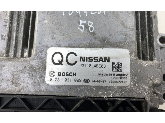 Řídící jednotka 0281031099, 237104BE0D   Nissan Rogue 2014