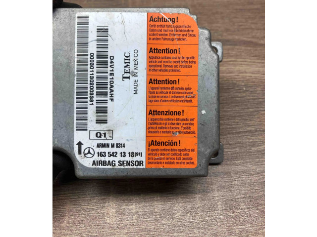 Блок подушек безопасности 1635421318   Mercedes-Benz ML W163