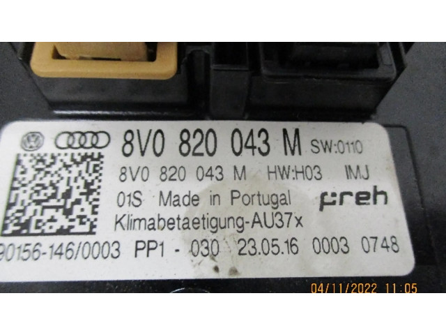 Блок управления климат-контролем 8V0820043CIMJ   Audi A3 S3 8V