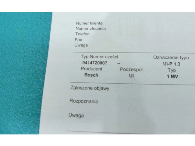 Vstřikovač 0414720007, IMPRK1311263   Audi A2     