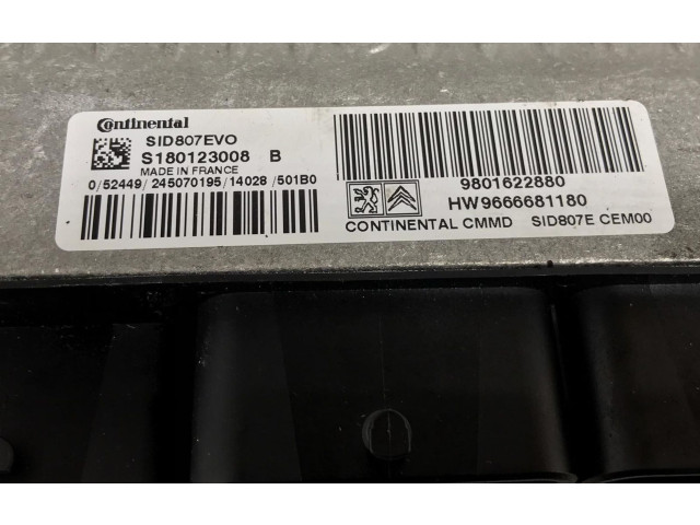 Řídící jednotka 9801622880, 9801622880   Peugeot 2008 I 2014