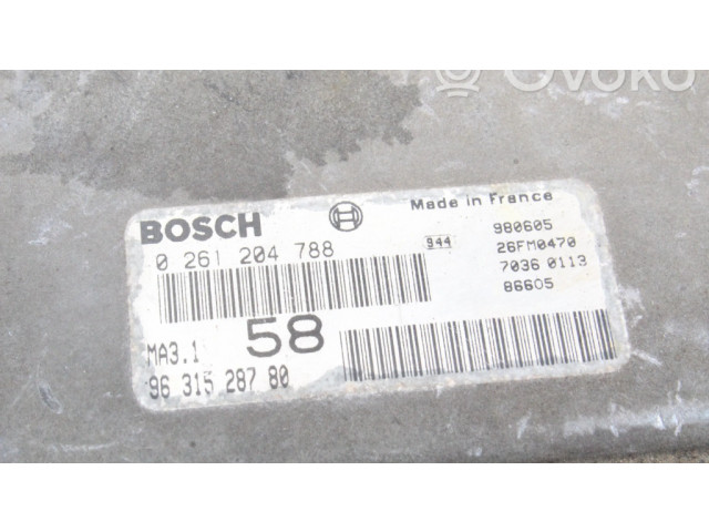 Řídící jednotka 9631528780, 0261204788   Citroen Saxo 2002