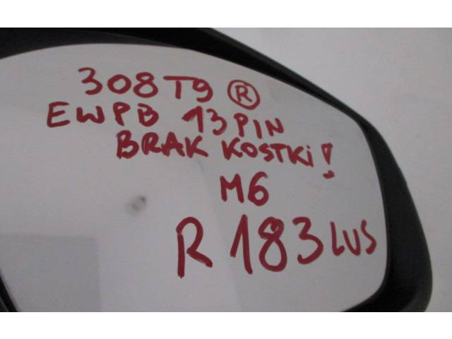 Zpětné zrcátko pravé Peugeot 308 2016  98088637XT  