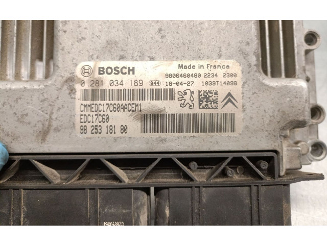 Блок управления двигателя 9825318180, 0281034189BOSCH   Citroen Jumpy