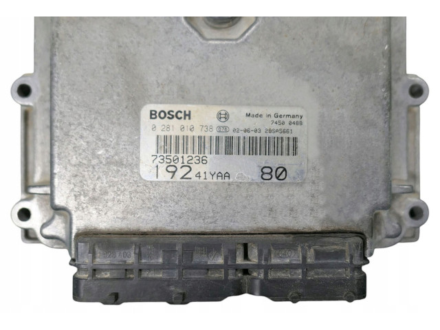 Řídící jednotka 73501236, 0281010738   Fiat Stilo 2002