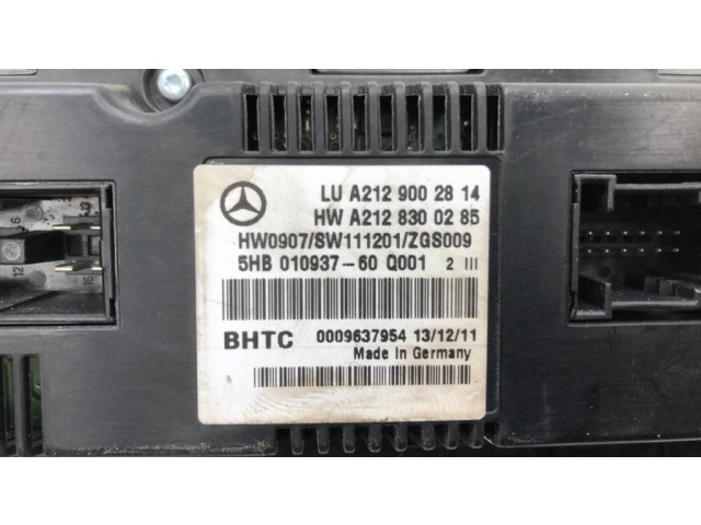 Блок управления климат-контролем A2129002814, A2128300285   Mercedes-Benz E W212