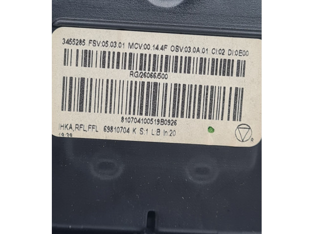 Блок управления климат-контролем 3455285, 69810704   Mini One  Cooper Coupe R56