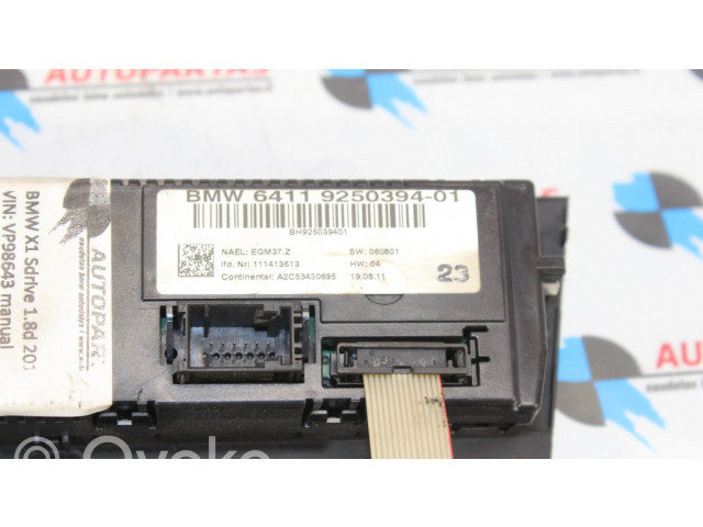 Блок управления климат-контролем 925039401, 9250394   BMW X1 E84