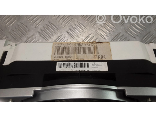 Přístrojová deska  Porsche Cayenne (9PA) 2005 0263633523, 7L5920870D  