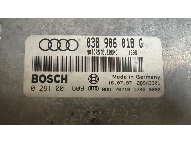 Блок управления двигателя 038906018G, 0281001609   Audi A6 S6 C5 4B