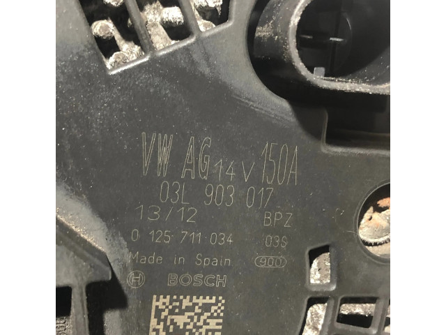 Генератор 03L903017, 0125711034   Audi A5 Sportback 8TA 2.0     