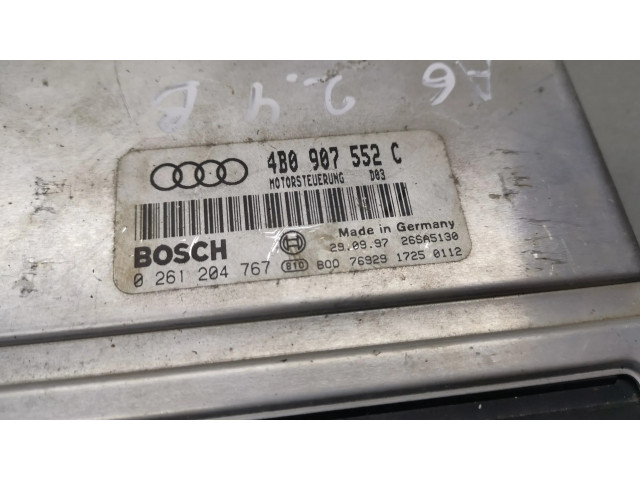 Блок управления двигателя 4B0907552C, 0261204767   Audi A6 S6 C5 4B