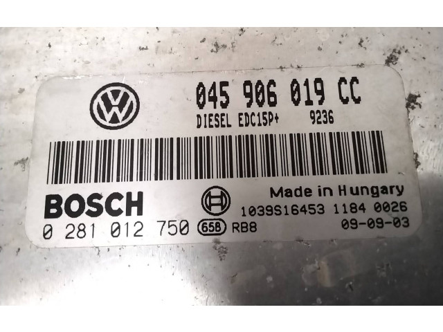 Блок управления двигателя 045906019CC, 1039S16453   Skoda Roomster (5J)      