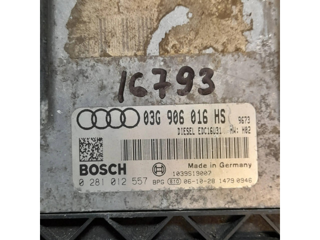 Блок управления двигателя 03G906016HS, 1039S19007   Audi A6 S6 C6 4F