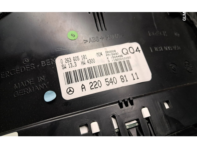 Панель приборов A2205408111   Mercedes-Benz CL C215       