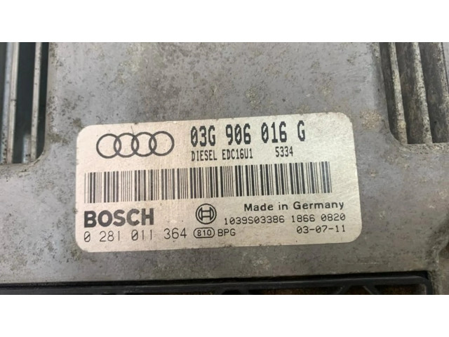 Блок управления двигателя 03G906016G, 1039S03386   Audi A3 S3 A3 Sportback 8P