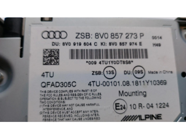 Дисплей    8V0857273P6PS, 8V0857273P   Audi A3 S3 8V