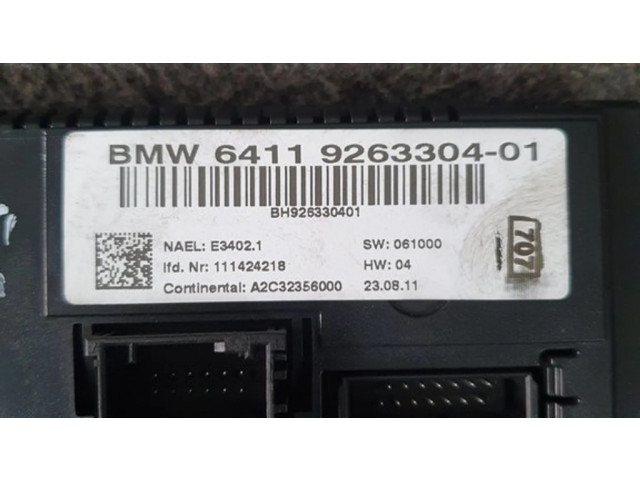 Блок управления климат-контролем 9263304   BMW 3 E92 E93
