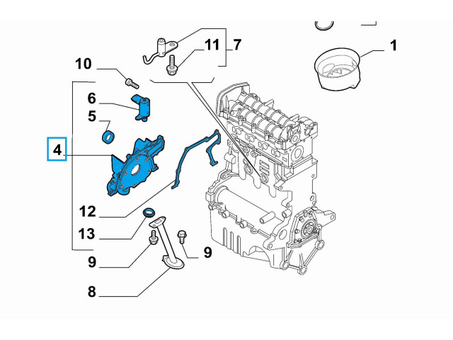 Масляный насос   46336064, 46338646  Alfa Romeo Stelvio 