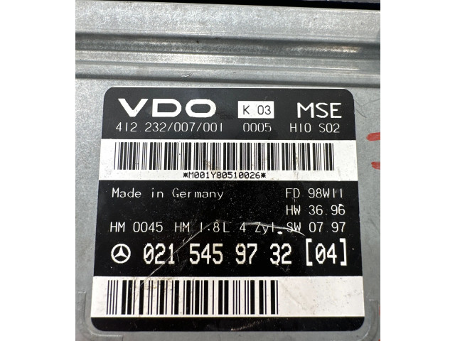 Řídící jednotka 0215459732, M001T80510026   Mercedes-Benz C W202 1998