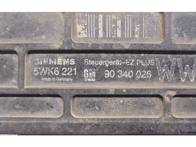 Řídící jednotka 90340026, 5WK6221   Opel Kadett E 1990
