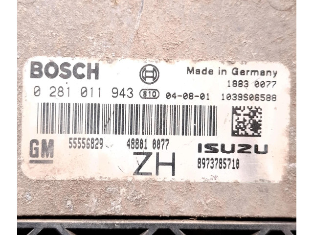 Řídící jednotka 0281011943, 18830077   Opel Astra H 2004