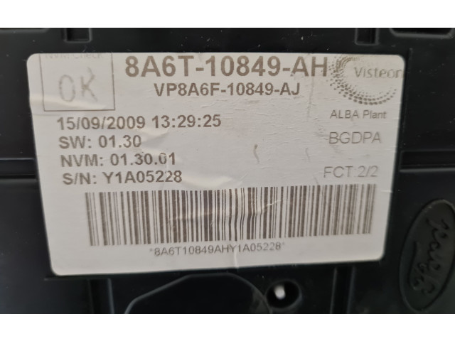 Přístrojová deska  Ford Fiesta 2010 8A6T10849AH, VP8A6F10849AJ  