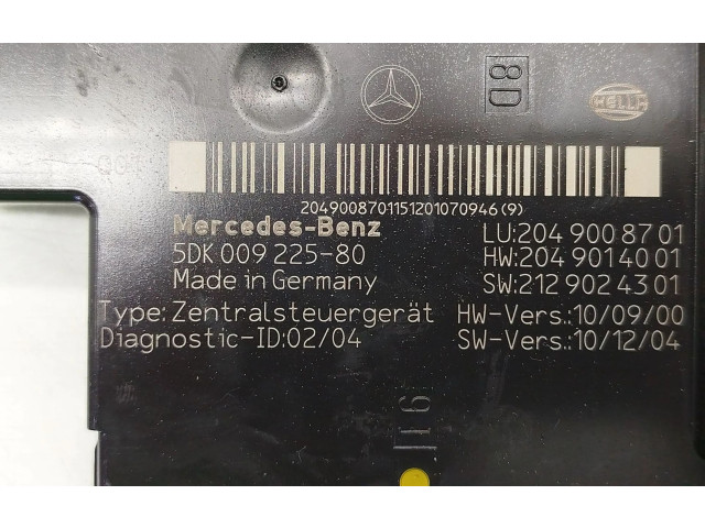   Pojistková skříňka A2049008701, 5DK00922580   Mercedes-Benz C W204 2012