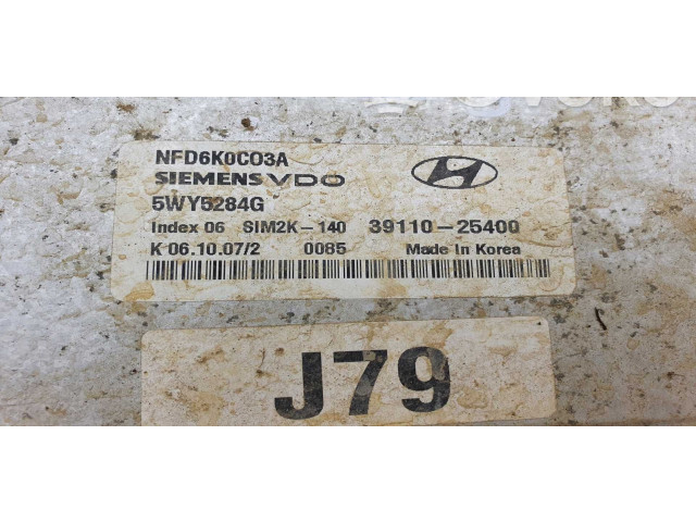 Блок управления двигателя 3911025400, 5WY5284G   Hyundai Sonata