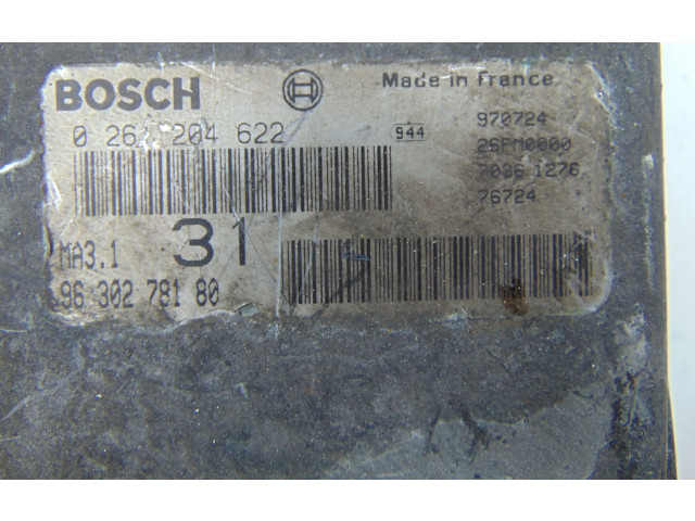 Řídící jednotka 9630278180, 0261204622   Peugeot 106 1994