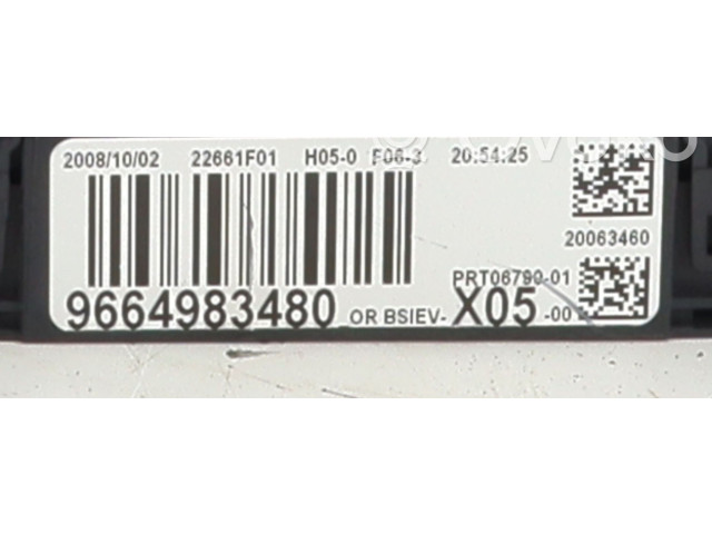 Pojistková skříňka Řídící jednotka BSM 9664983480, 657083   Peugeot 207 2009