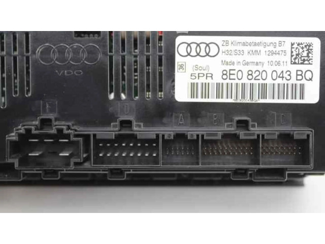 Блок управления климат-контролем 8E0820043BQ   Seat Exeo (3R)