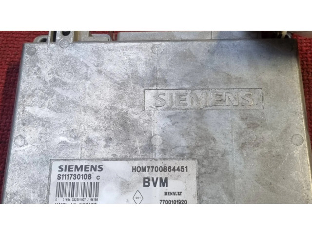 Řídící jednotka 7700864451, 7700101920   Renault Megane I 1998
