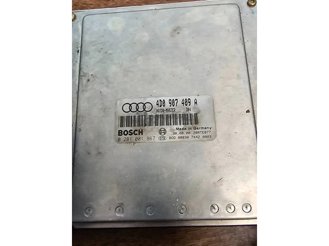 Блок управления двигателя 4D0907409A, 0281001867   Audi A8 S8 D2 4D