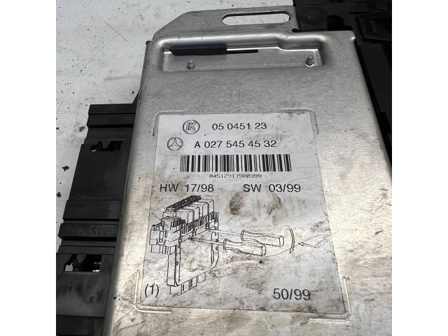   Pojistková skříňka A0275454532, 05045123   Mercede-Benz S W220 2000