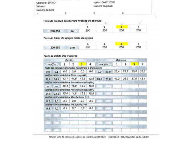 Vstřikovač 0000055219886, 0445110351   Fiat Punto Evo     