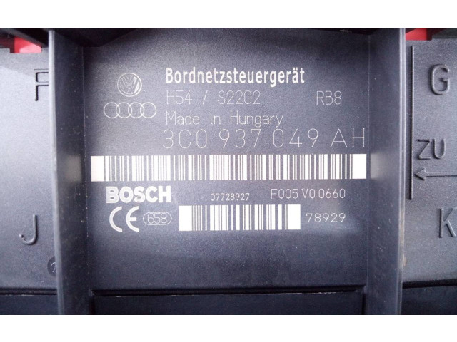Pojistková skříňka Řídící jednotka BSM 3C0937049AH, E2-A1-29-1   Volkswagen Golf SportWagen 2008