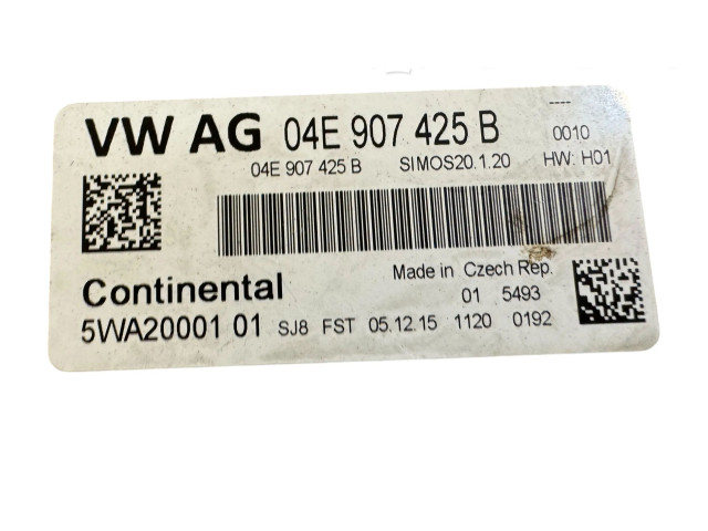 Řídící jednotka 04E907425B, 5WA2000101   Volkswagen Touran III 2016