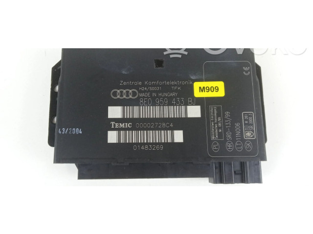Блок комфорта 8E0959433BJ, M909   Audi A4 S4 B6 8E 8H   