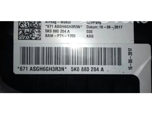 Подушка безопасности пассажира 5K0880204A   Volkswagen Golf VI