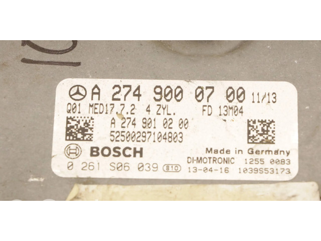 Řídící jednotka A2749000700, 0261S06039   Mercedes-Benz C W204 2013