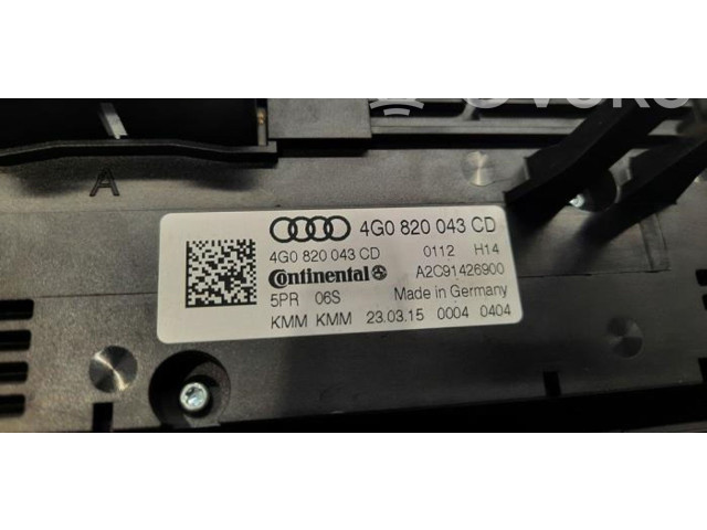 Блок управления климат-контролем 4G0820043CD   Audi A6 S6 C7 4G