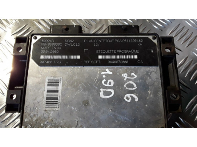 Řídící jednotka 9641390180, 9646672880   Peugeot 206 2000