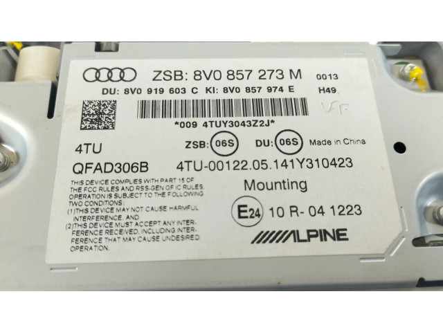 Дисплей    8V0857273M, 8V0919603C   Audi A3 S3 8V