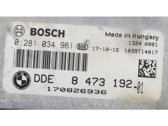 Řídící jednotka 0281034961, 1708826936   BMW X4 F26 2018