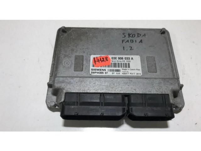 Řídící jednotka 03e906033a, 5wp4430507  429317r31t  2   Skoda Fabia Mk1 (6Y) 2002