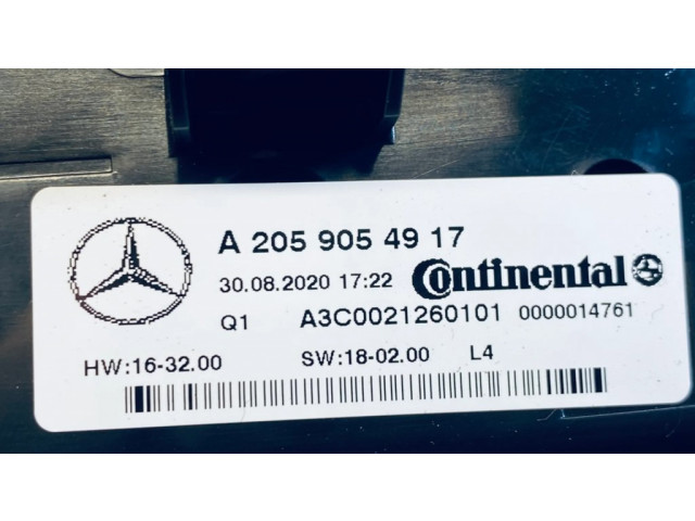 Блок управления климат-контролем A2059054917   Mercedes-Benz EQC