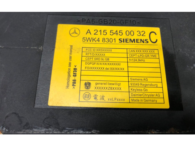 Блок управления A2155450032   Mercedes-Benz CL C215