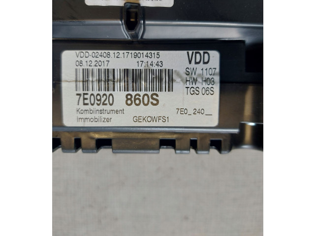 Панель приборов 7E0920860S, 7E0920860S   Volkswagen Transporter - Caravelle T6       