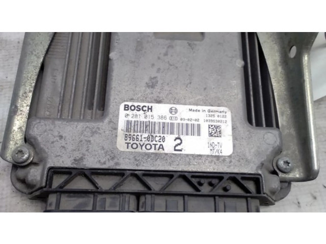 Řídící jednotka 896610DC20, 0281015386   Toyota Yaris 2009